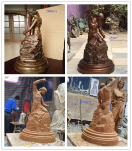 Classical decorative garden bronze self made man statue for sale