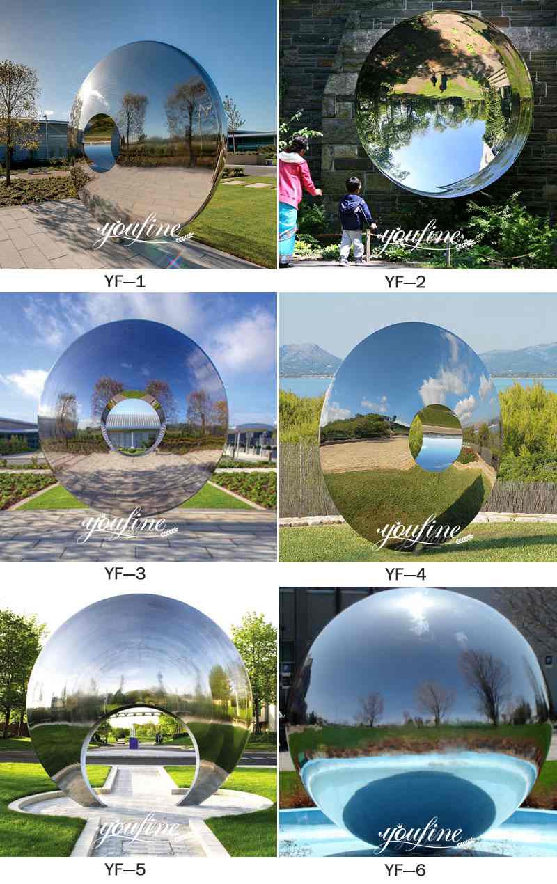 Outdoor Modern Abstract Polished Mirror Stainless Steel Sculptures Designs More Designs