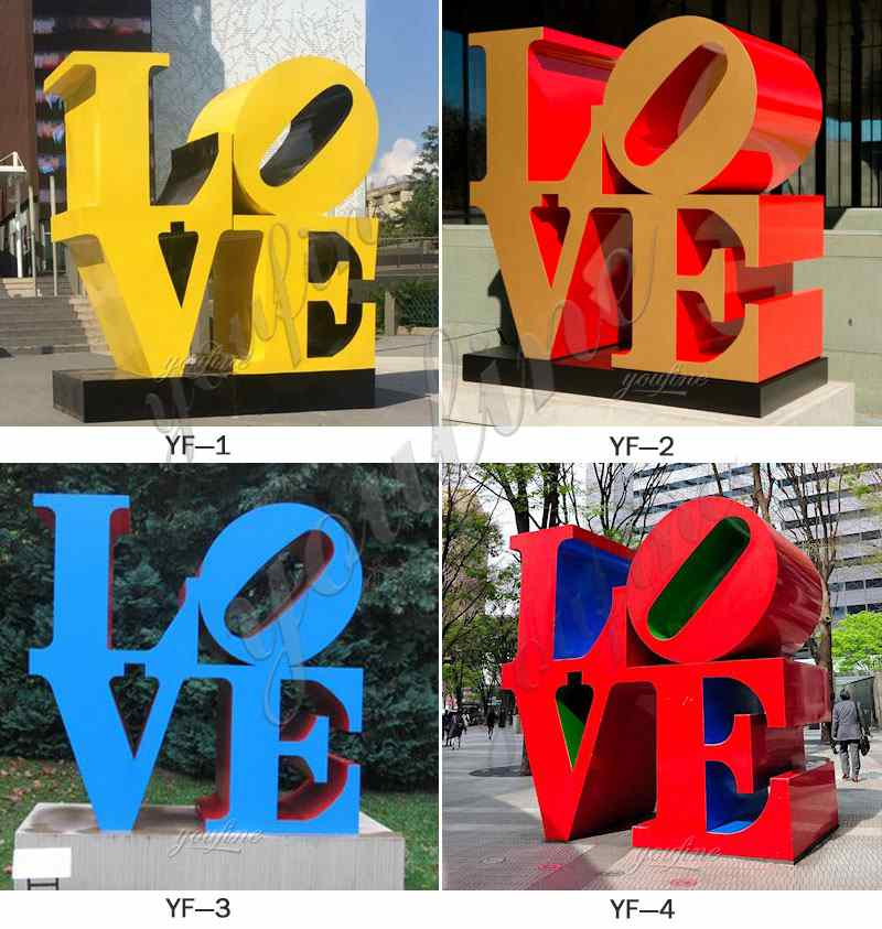 Stainless Steel LOVE Sculptures