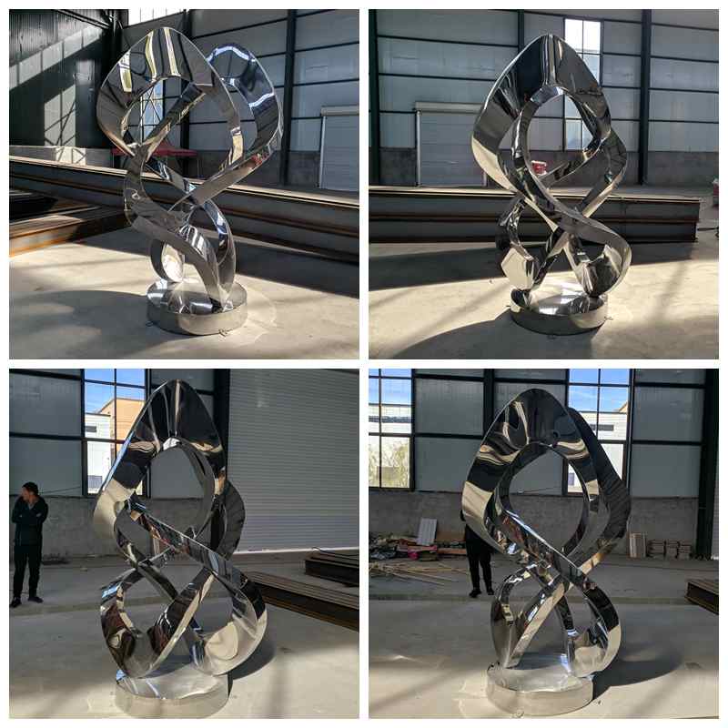 outdoor stainless steel statues