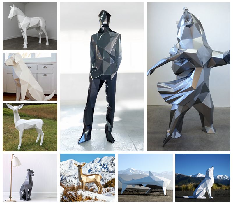 Customized Stainless Steel Reindeer Sculptures
