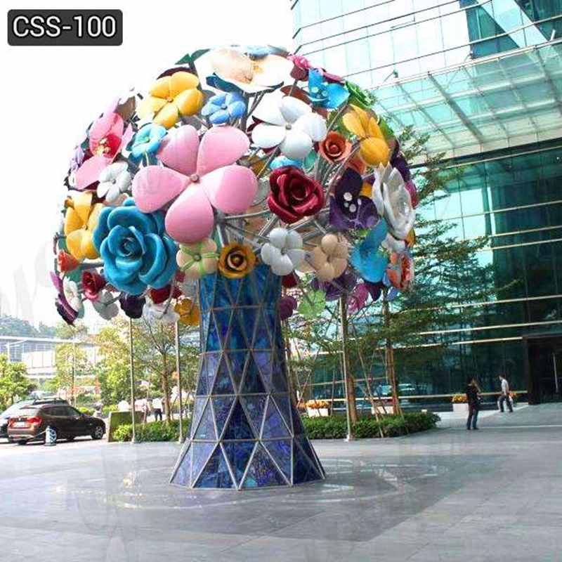 Stainless Steel Flowers Sculpture