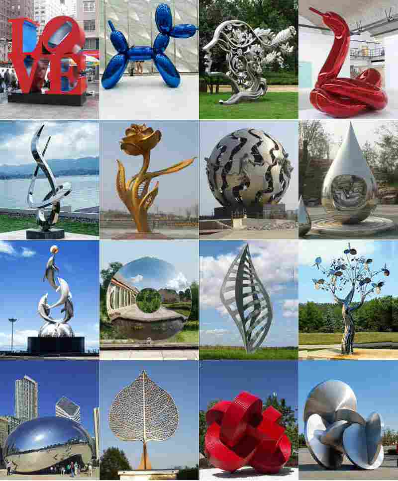 kinetic stainless steel sculptures