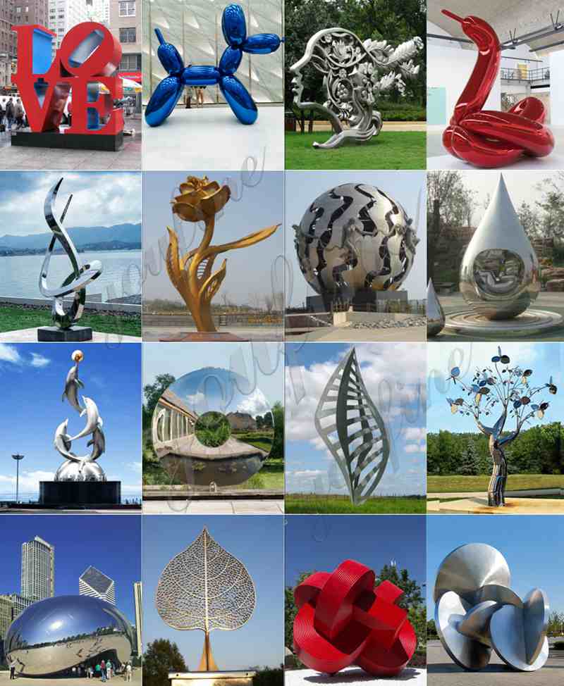 Modern Stainless Steel Sculptures