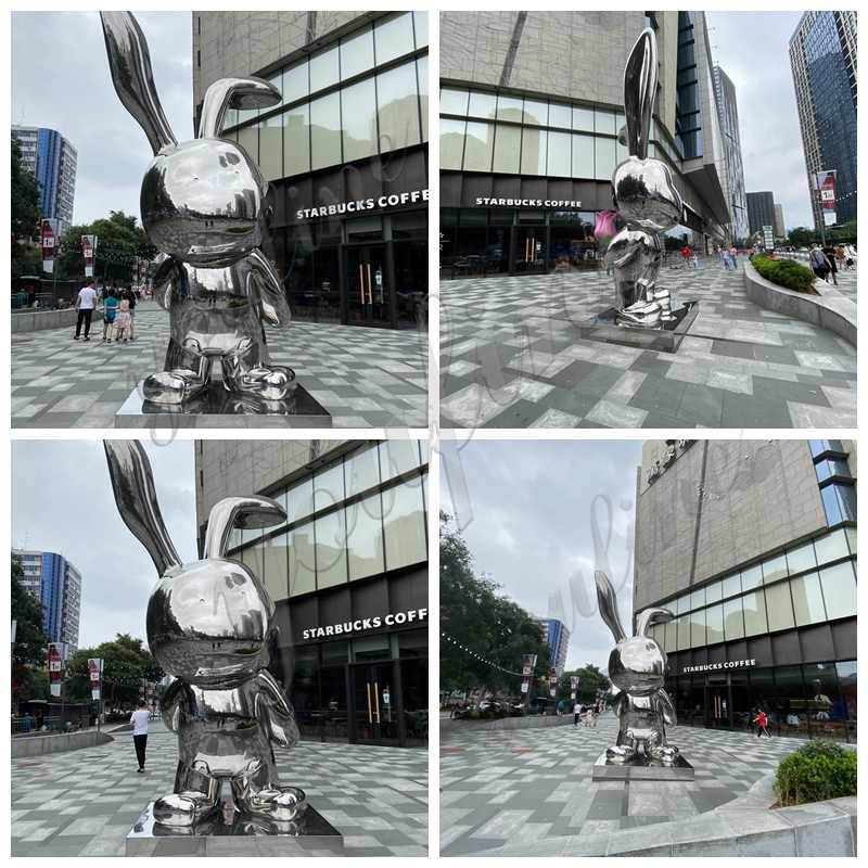 Stainless Steel Rabbit Sculpture