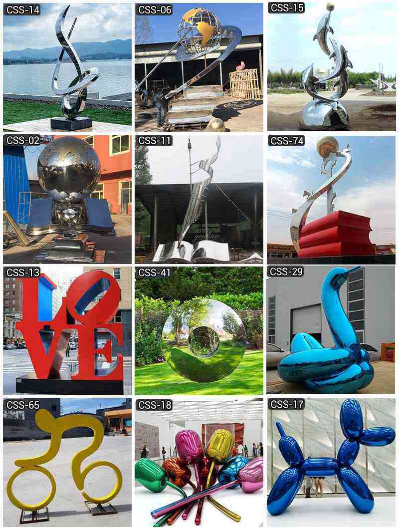 Outdoor Modern Abstract Mirror Stainless Steel Eye Sculptures for Sale More Designs