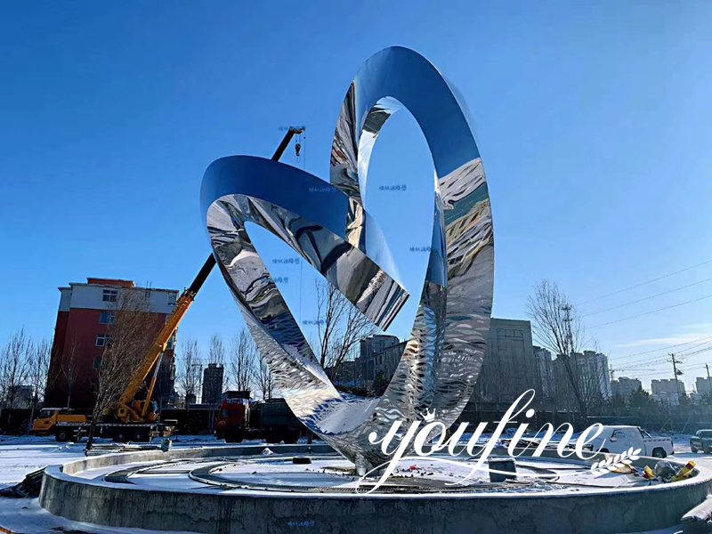 Stainless Steel Double Mobius Strip Sculpture for Sale CSS-206