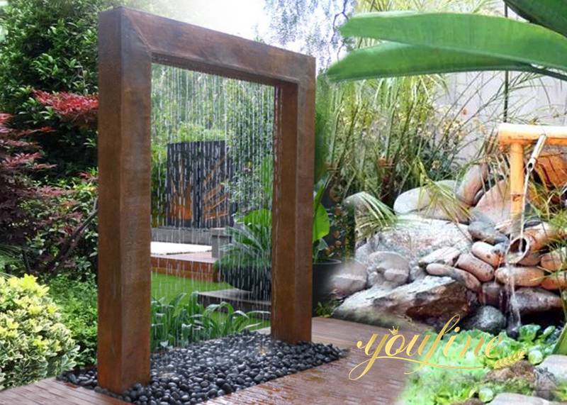 Large Corten Steel Water Feature Garden Decor for Sale CSS-313