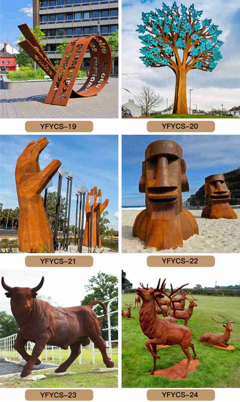 Outdoor Corten Steel Tree Sculpture Garden Art for Sale