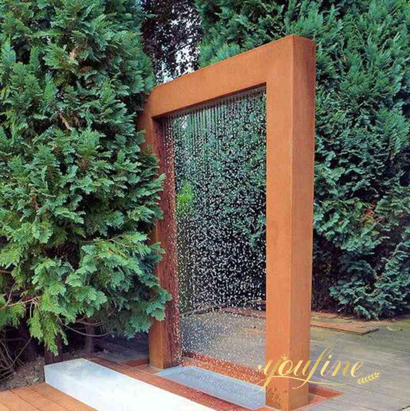 Outdoor Rusty Metal Water Fountain Sculpture for Sale