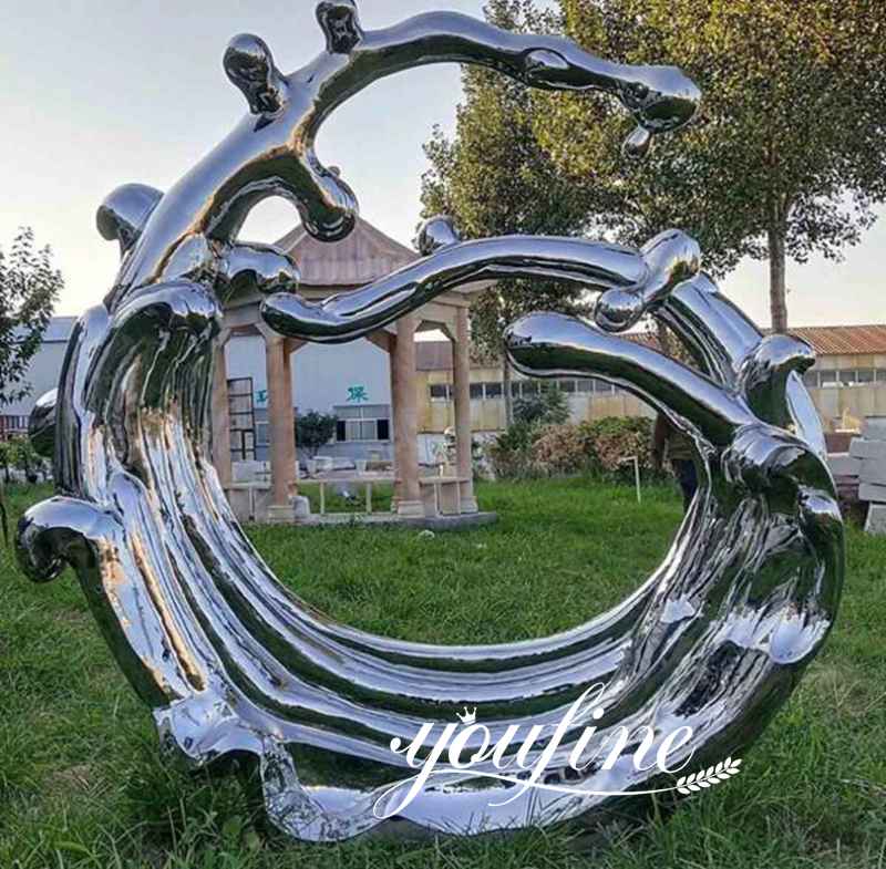 High Polish Stainless Steel Sculpture Artistic,