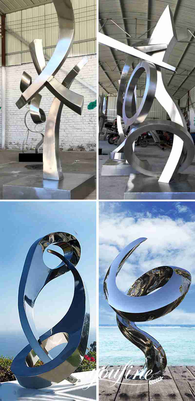 Modern Stainless Steel Sculpture,