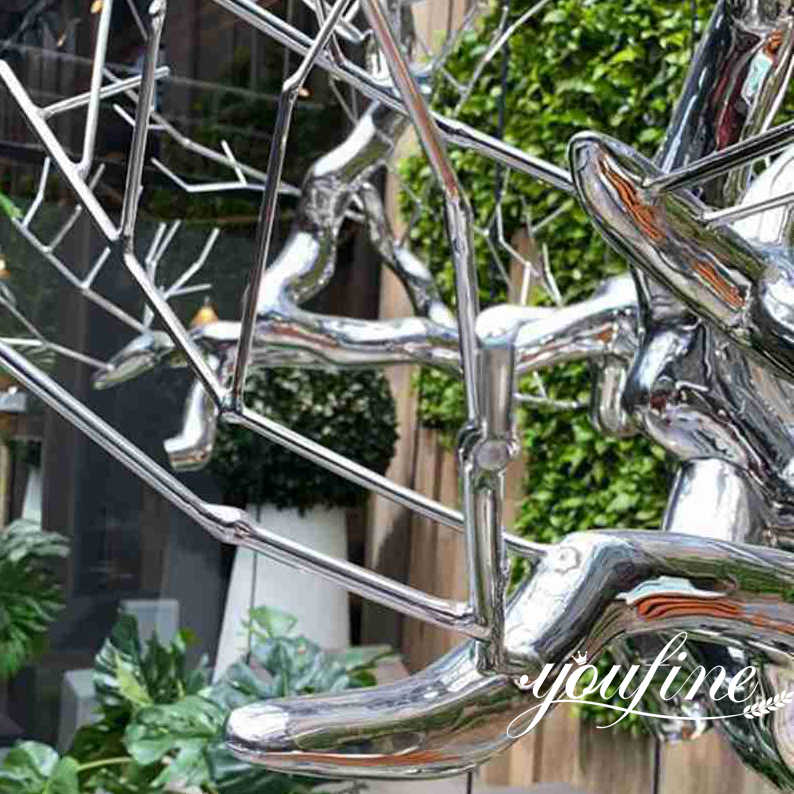 Stainless steel tree sculpture