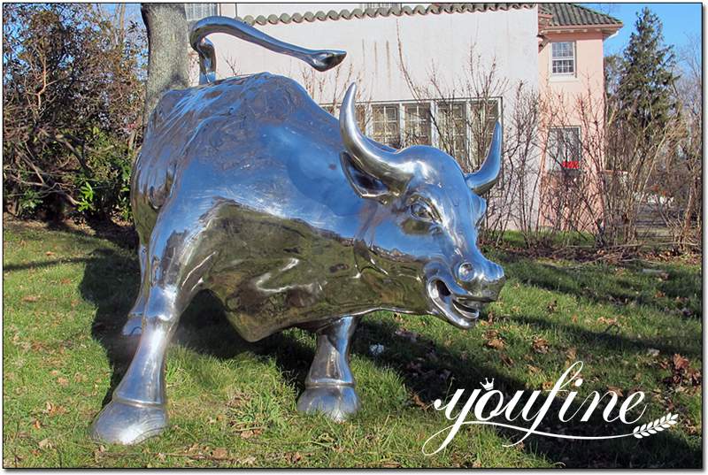 Large Metal Bull Sculpture Wall Street Bull for Sale CSS-373
