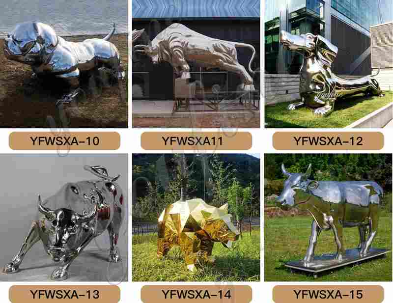 metal bull -sculpture