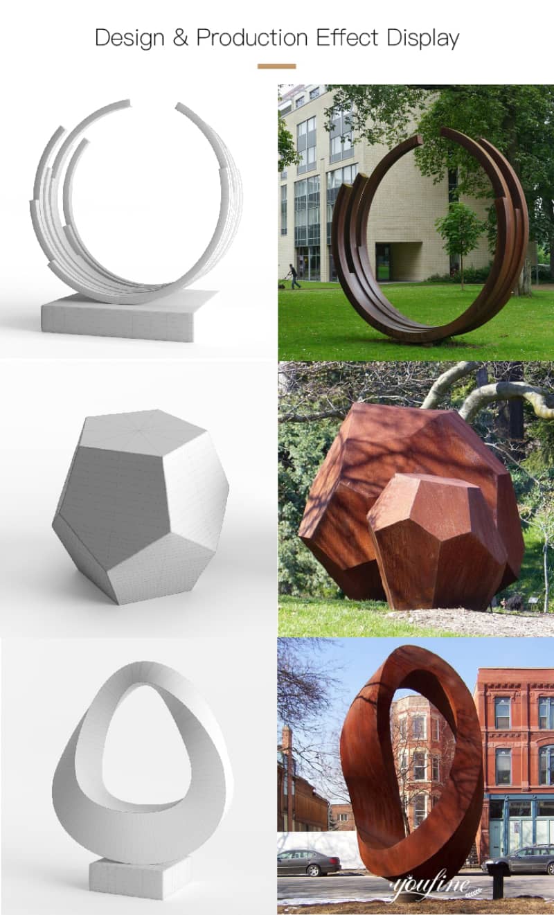 Metal abstract sculpture