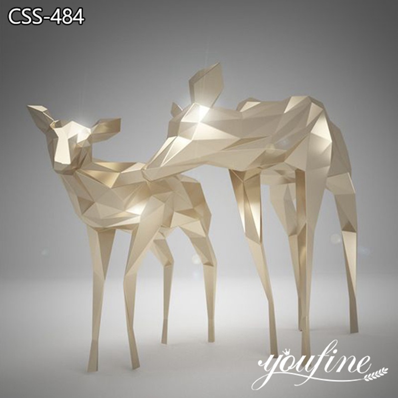 Abstract-Metal-Deer-Sculpture-Modern-Lawn-Decor-Wholesale-CSS-384