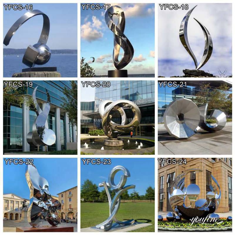 abstract stainless steel sculpture-YouFine Sculpture (1)