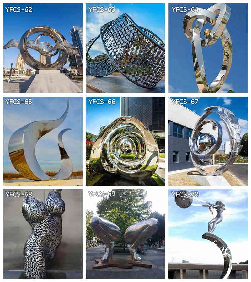 mirror stainless steel sculpture - YouFine Sculpture