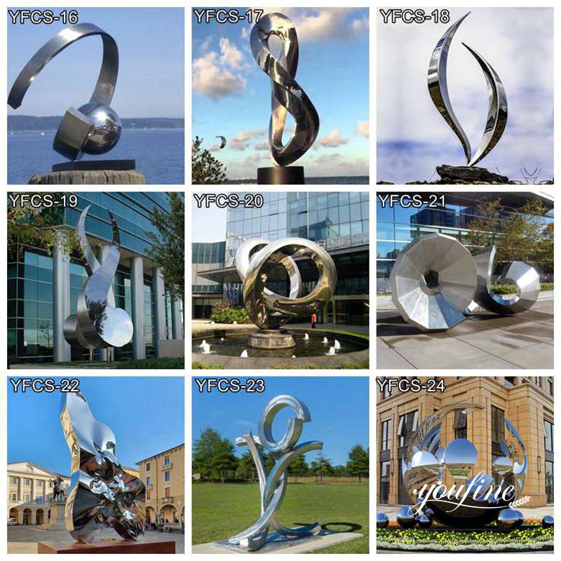 polished stainless steel sculpture - YouFine Sculpture