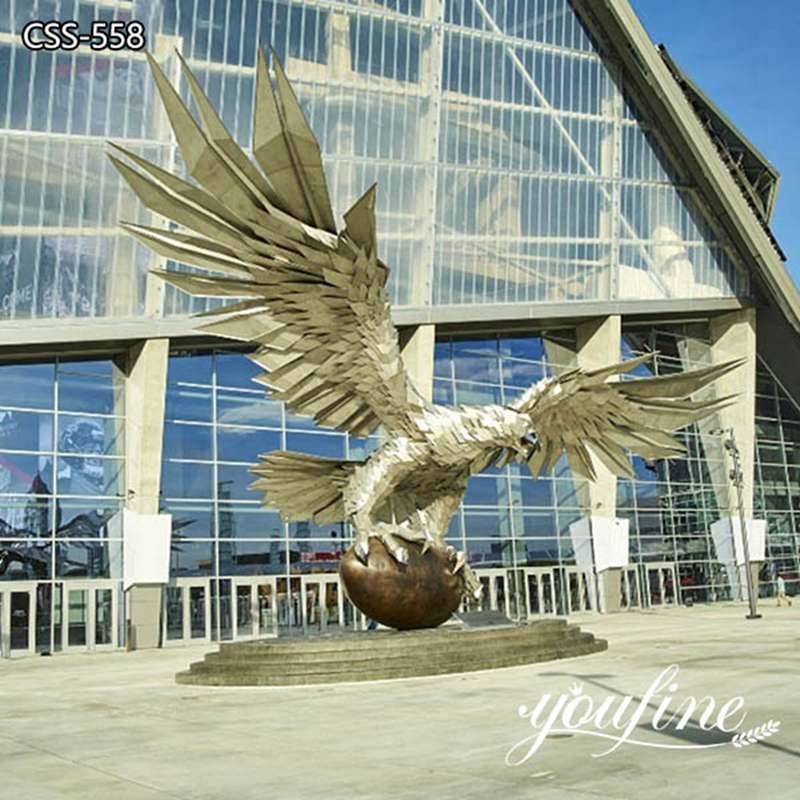 Stainless Steel Eagle Sculpture-YouFine Sculpture (1)