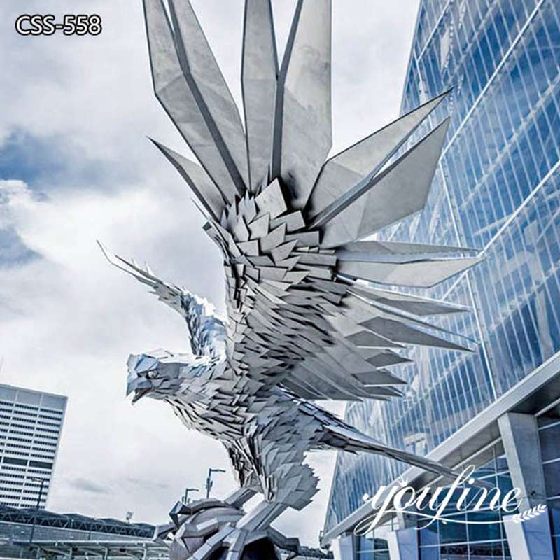 Stainless Steel Eagle Sculpture-YouFine Sculpture (2)