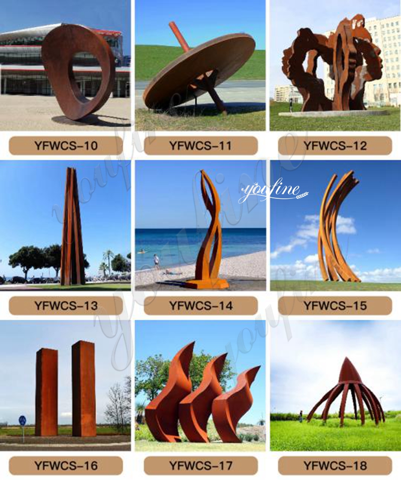 Unique Corten Steel Garden Art Outdoor Decor CSS-222