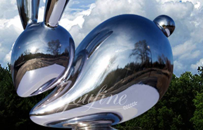 stainless steel rabbit sculpture - YouFine Sculpture