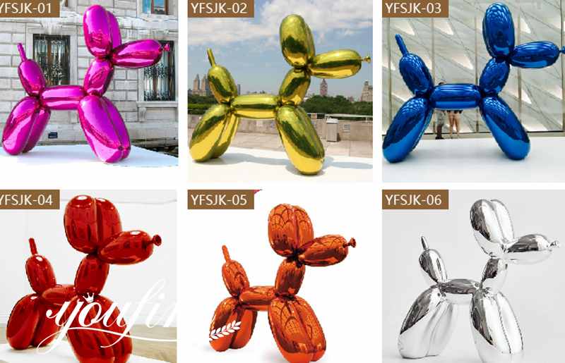 High Quality Jeff Koons Artwork Balloon Animal Dog Sculpture for Sale CSS-693