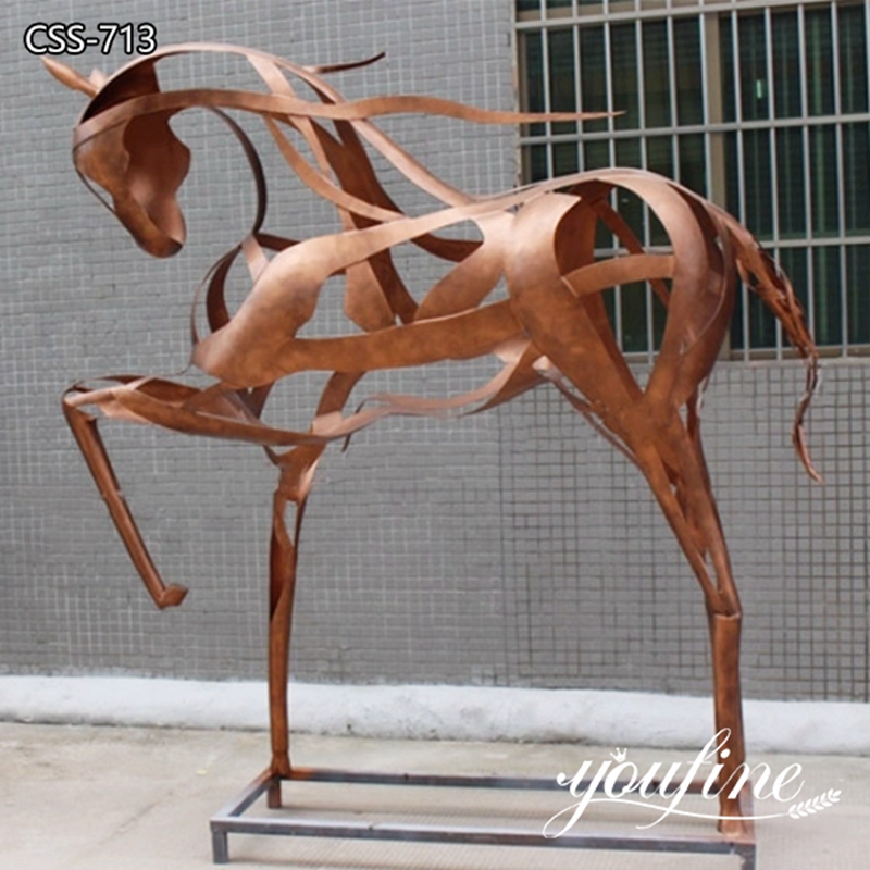Hollowed Outdoor Rusted Steel Garden Sculpture Wholesale CSS-713
