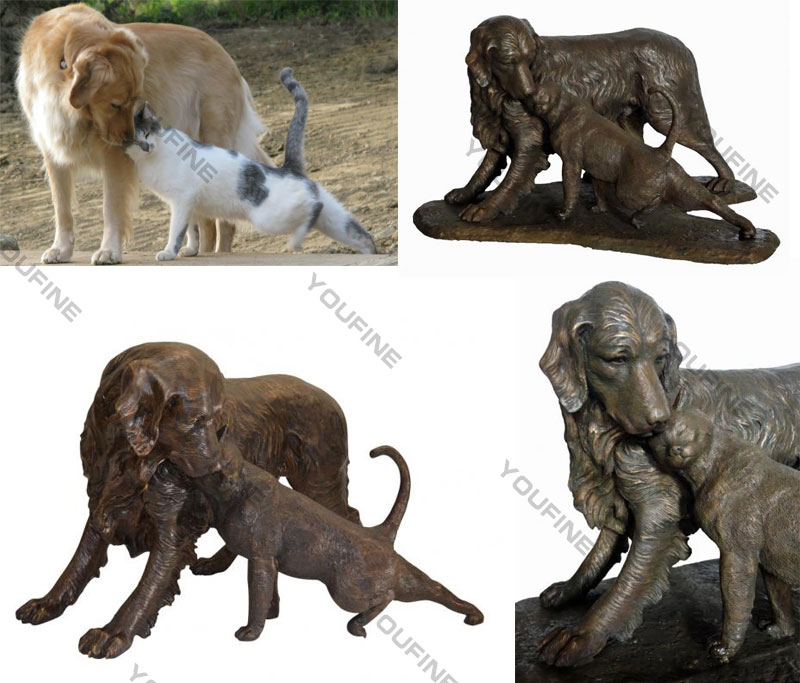 Realistic Custom Bronze Dog Statue Outdoor Decor With Competitive Price BOKK-521