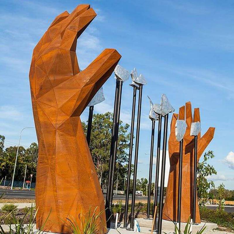 corten steel sculpture