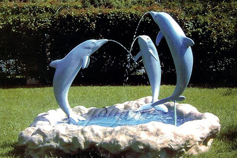 Alive garden modern bronze dolphins fountains for outdoor