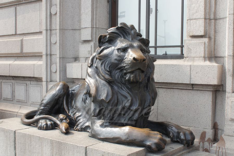 Hot Selling Siting Bronze Lion Statues