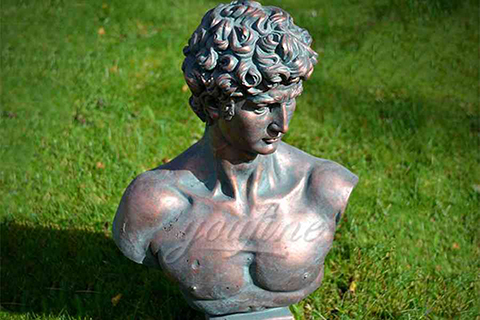 Antique famous bronze David bust statues for sale