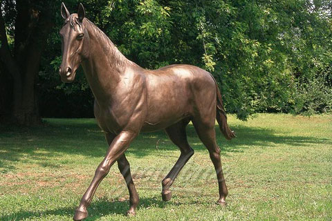 Group Running Bronze Horse Statues