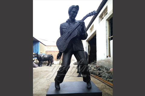 Outdoor famous life size Elvis bronze sculptures