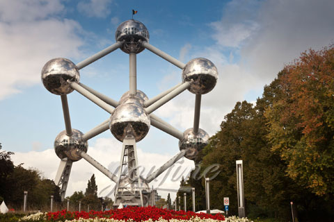 Large Abstract Modern design of Ball Metal Sculpture In Park For sale