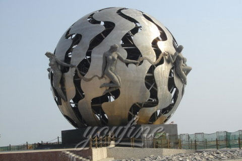 Outdoor Modern Abstract Full round sculptures on stand in park for sale