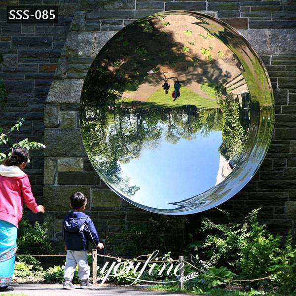 Outdoor Modern Abstract Polished Mirror Stainless Steel Sculptures Designs for Sale SSS-085