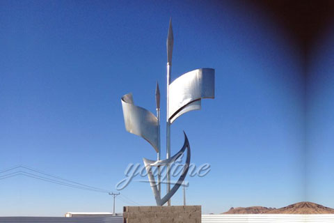 stainless steel abstrast sculpture for decor