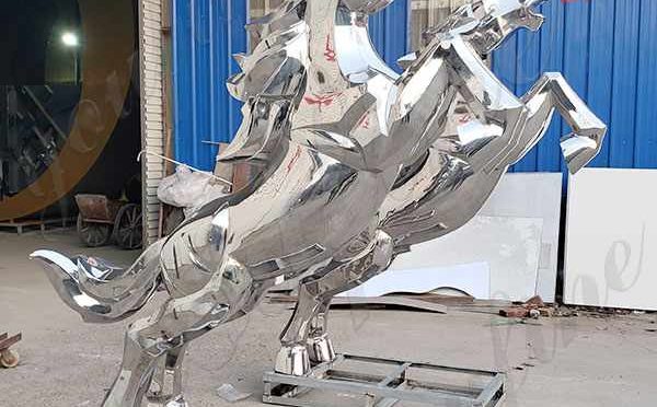 High-polished Large Size Stainless Steel Horse Sculpture Design for Sale CSS-184