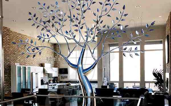 Abstract Standing Tree Stainless Steel Sculpture Design with Competitive Price CSS-140