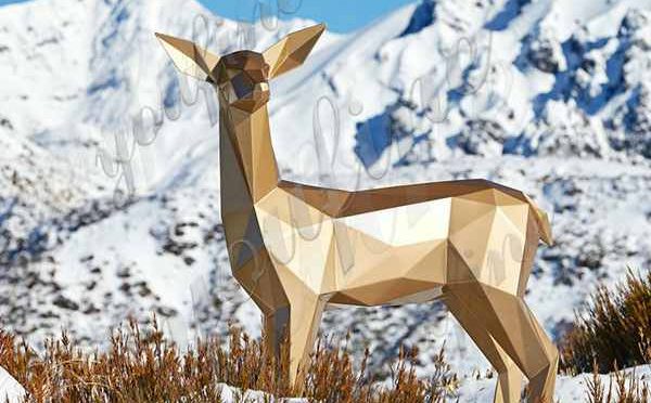 Beautiful Custom Art Craft Stainless Steel Deer Sculpture for Garden Supplier CSS-101