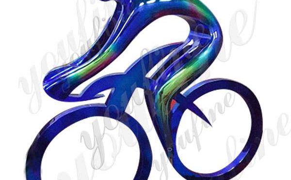 Mirror Polished Abstract Artistic Stainless Steel Bicycle Sculpture for Sale CSS-85