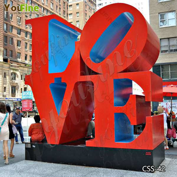 Modern Abstract Stainless Steel LOVE Letter Sculptures Design Supplier CSS-42