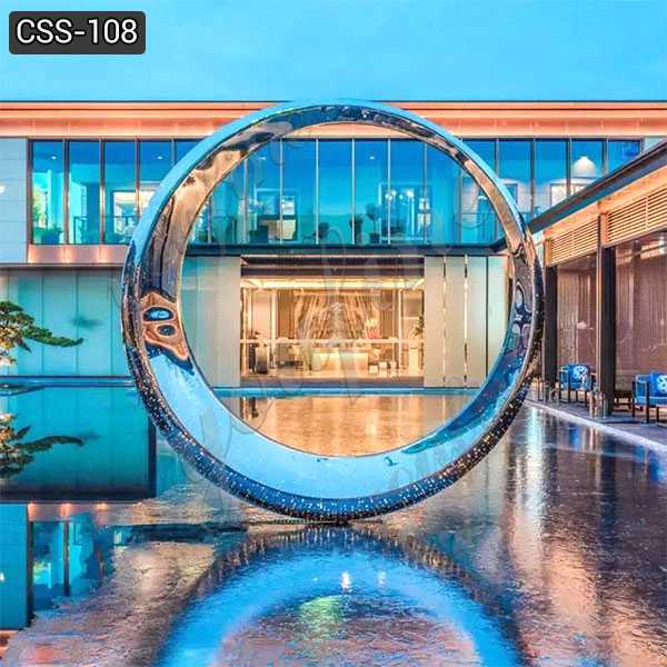 Outdoor Garden Mirror Stainless Steel Ring Sculpture Wholesale CSS-108