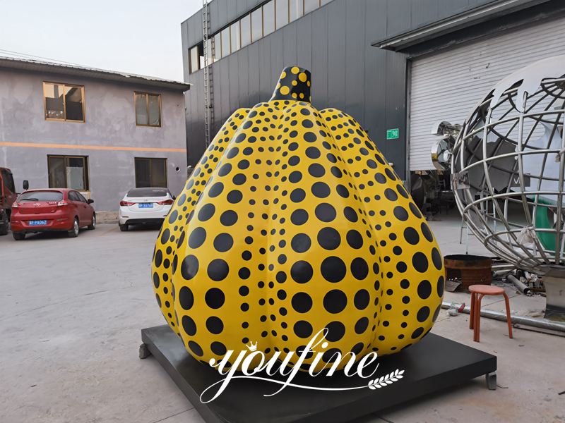 Hotel Lobby Abstract Metal Pumpkin Sculptures for Sale CSS-190