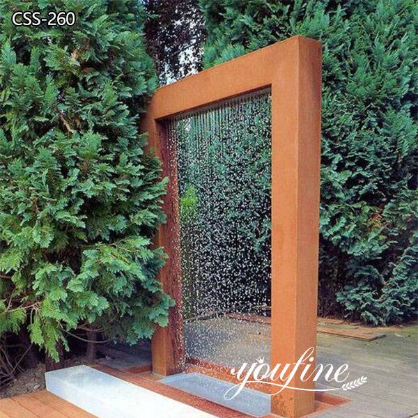 Outdoor Rusty Metal Water Fountain Sculpture for Sale