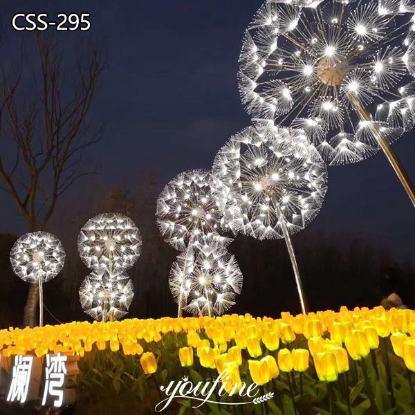 Shopping Mall Metal Dandelion Lighting Sculpture for Sale CSS-295